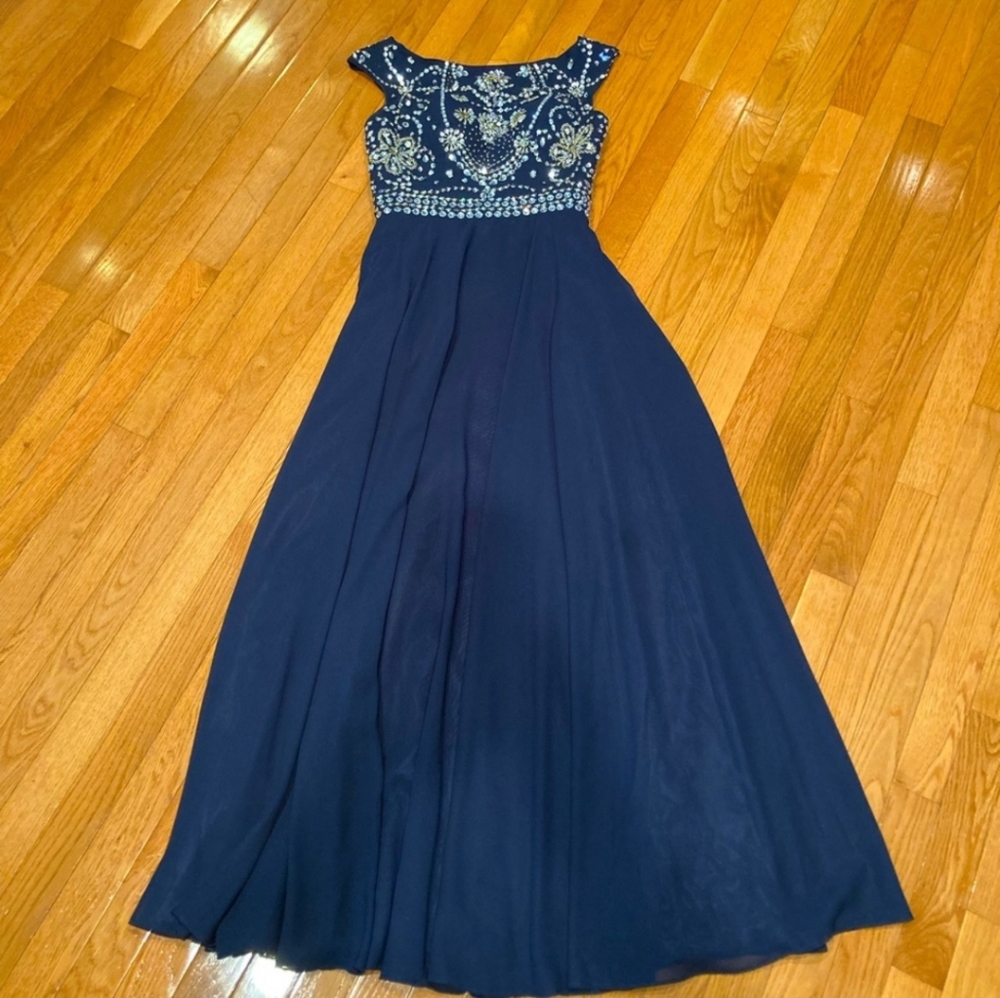 Navy Blue Dress Size Small - Formal, Pageant, Prom
